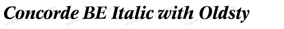 Concorde BE Italic with Oldstyle Figures字体转换